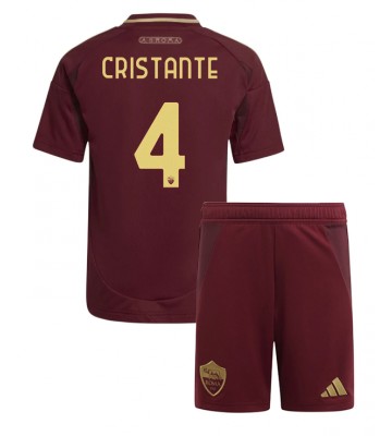 AS Roma Bryan Cristante #4 Hemmakläder Barn 2024-25 Kortärmad (+ Korta byxor)